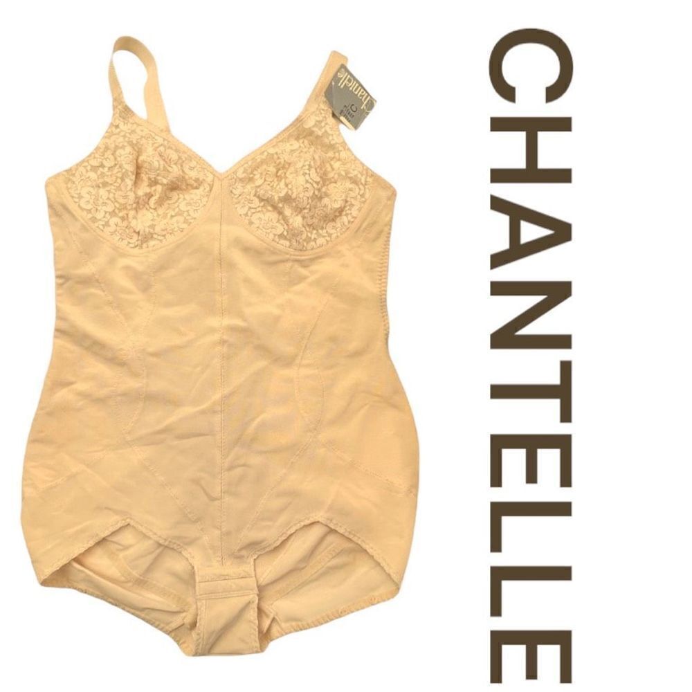 Chantelle Women's 36C Shaping Tummy Control Shapewear Bodysuit Beige Nude NWT